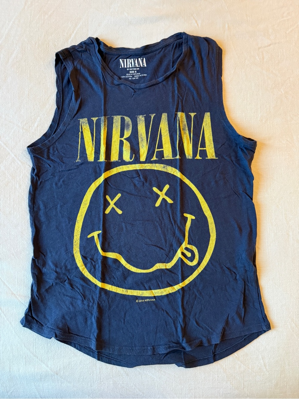 NIRVANA Navy Blue Tank Top